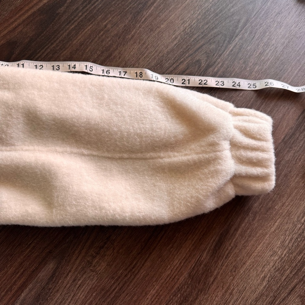 ASOS Design Cream Fleece Jacket - Picture 7 of 7